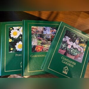 S/3 Green Gardening Hardcover Book Set